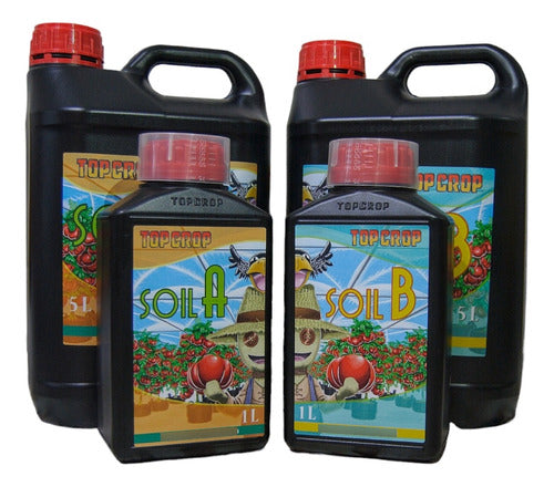 Top Crop Soil A+B Nutrient Solution for Hydroponics - 5L 0