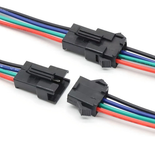 RGB LED Strip Connector Male/Female JST 4 Pins Per Set 0