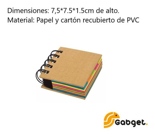 Gabget Memo Pad with Fluorescent Sticky Notes - Organize Your Office 1