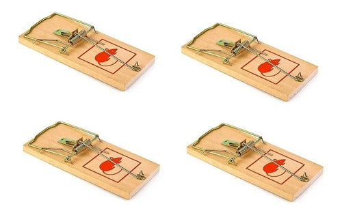 Wooden Mouse Trap for Rodents - 4 Units 0