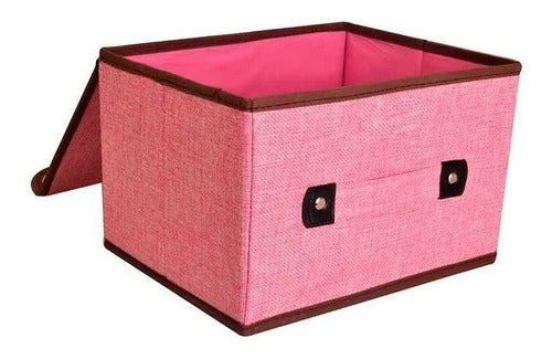 Home Basics Organizer Storage Box in Linen Fabric 45x30 30