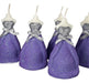 Set of 15 Handcrafted Glitter Finish Dress Candles for 15-Year-Old Ceremony 23