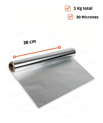 Rollo Papel De Aluminio Horno Cocina X 1kg 2