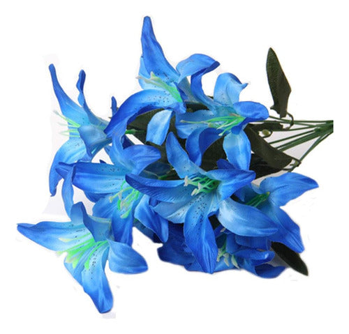 Artfen Artificial Lily 10 Heads False Lily Flower Party 0