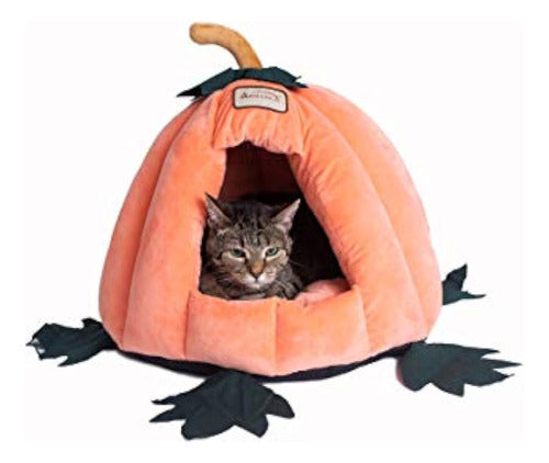 Cama Para Gatos Armarkat Modelo C85ccs Con Forma De Calabaza 0