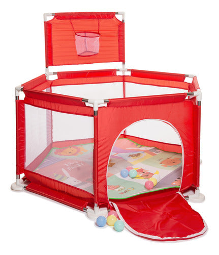 Love Hexa Playpen with Balls and Hoop 0