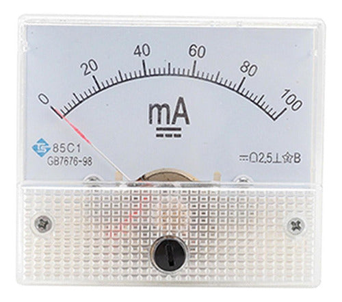 C Medidor De Painel De Corrente Analógica 0-100ma 5