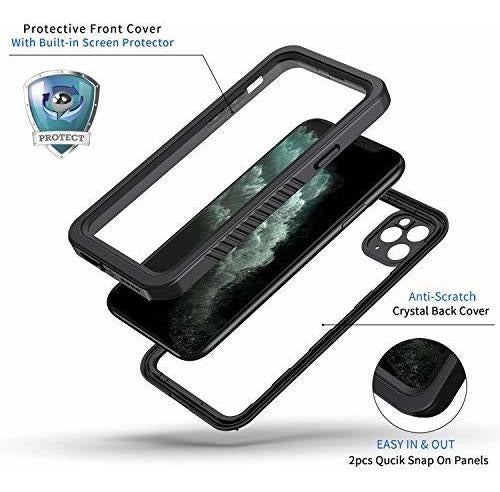 Lanhiem Carcasa Para iPhone 11 Pro (5.8 Pulgadas, Color Negro) 2