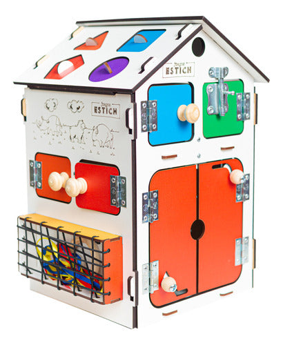 Montessori Locks Challenge House Educational Toy by Estich 0