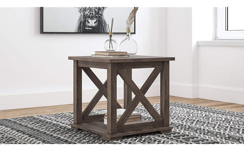 Diseño Exclusivo De Ashley Arlenbry Farmhouse End Table Con 1