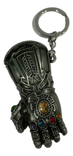 Metal Thanos Infinity Gauntlet Bottle Opener Keychain 0