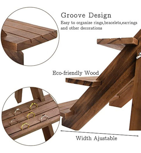 51pcs Soporte De Exhibición De Aretes De Madera De 3 Niveles 1