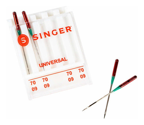 Singer 4877 Universal Regular Point Machine Needles for Woven Fabric, Size 70/9, 4-Count 2