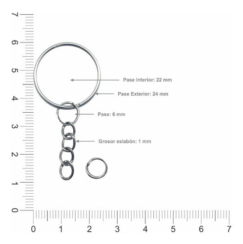 Sin Fin 22mm Con Cadena Para Llaveros X100u. 2