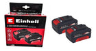 Sin Cargador Pack De 2 Baterías Litio 4.0ah 18v Einhell Twin 0