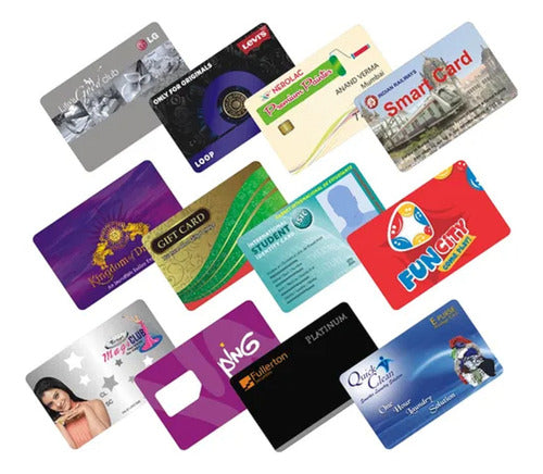 Tarjetas De Pvc Formato Cr80 Impresas Doble Faz 100u 1