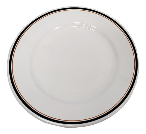 Set of 6 Flat Porcelain Dessert Plates 19cm Olmos 1