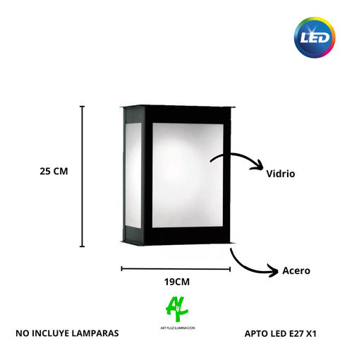 Tecnosam Iluminacion Faroles Pared Patio Tortuga Exterior Muro 1