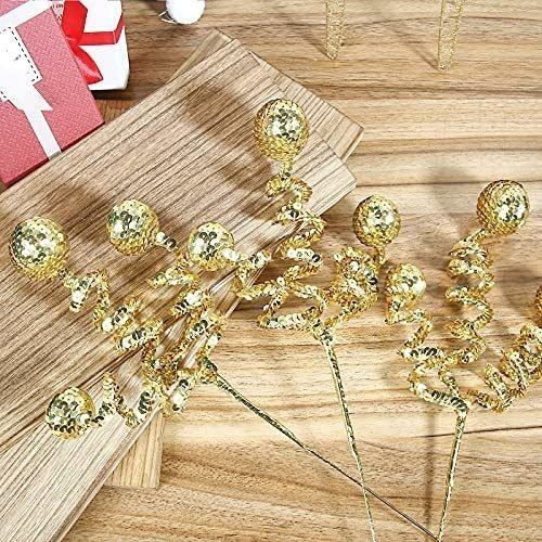 Zhanyigy Gold Christmas Tree Decoration - 6 Ramas De Decoracion Para Navidad Dorado 1