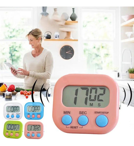 Kitchen Timer with Alarm and Magnet - Digital Cooking Stopwatch 0
