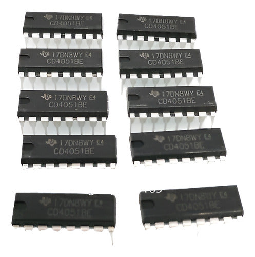 Texas Instruments 10pcs Stock CD4051BE CD4051 DIP16 Multiplexer 0