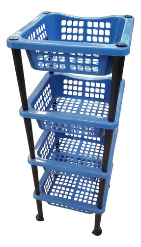 Gondola Multifunctional Resistant Plastic Organizer with 4 Shelves 0