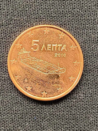 Grecia - Euro Set - 8 Coins - Year 2010 - 2 Bimetallic 7