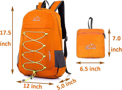 Clever Bees Waterproof Hiking Backpack Orange 25L 1