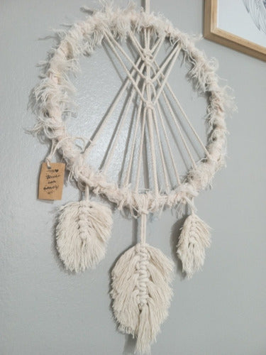Dreamcatcher Macrame and Feathers 2