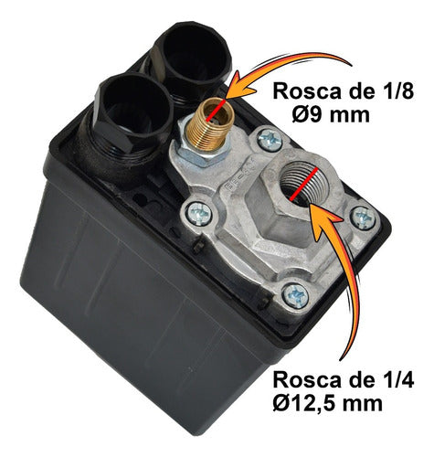 Repuesto Presostato Automatico Compresor 1 Boca 25 Lt 50 Lt 1