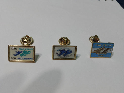 ESMALTADOS Pins Islas Malvinas Argentinas De 5 Modelos De 2 Cms 2