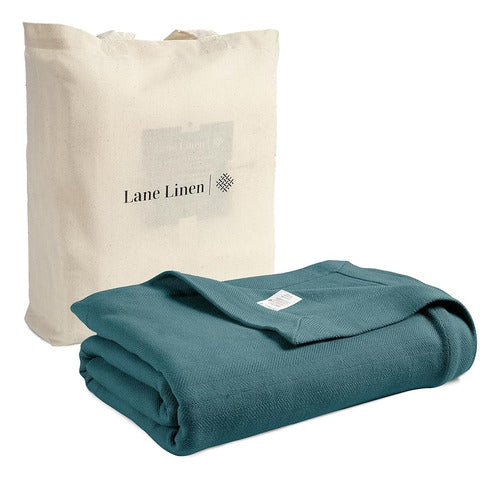 Manta Lane Linen Twin Size - Mantas De Algodón 100% Para Tod 0