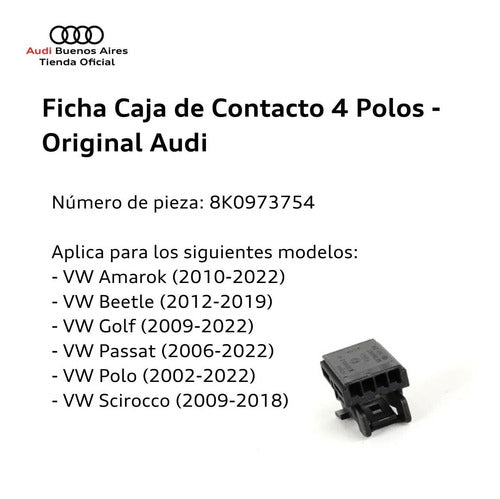 Audi Ficha De Caja De Contacto Volkswagen Polo 2015 Al 2021 3