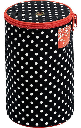 Prym Dispenser, Black Polka Dot Wool Storage 0