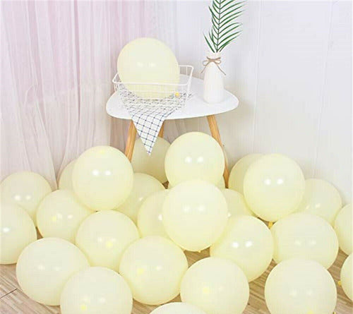 Globos Color Amarillo Pastel Deco Cumple 12 Pulgadas X 10 7