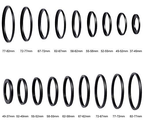 K&f Concept 18 Pieces Filter Ring Adapter Set, Camera Lens F 1