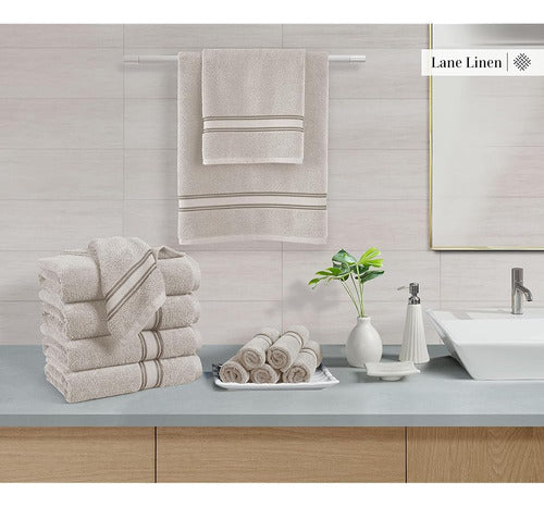 Lane Linen Juego De Toallas De Baño De Lujo - 3 Piezas 100% 1