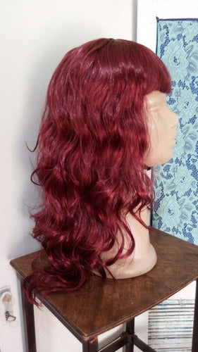 Peluca Colorada Con Ondas Modelo Unico By La Parti Wigs! 3