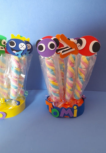 Dulces Tematicos Brochettes Dulces Rainbow Friends  X10 3