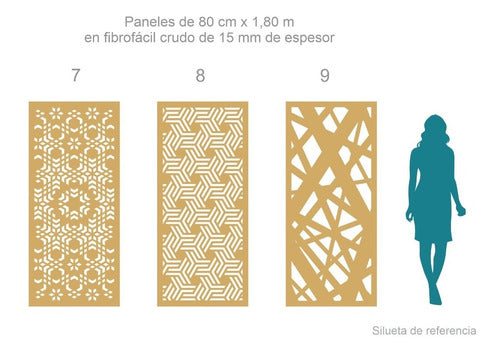 Mister Biombo Divisor De Ambientes Panel Calado 80 Cm X 1,80 M Mdf 15 Mm 3