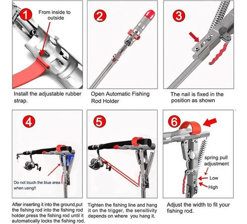 Suporte Vara Pesca Mola Automático Suporte Para Vara Pescar 3