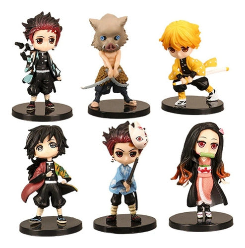 Demon Kimetsu Demon Slayer Set X6 Imported Figures 0