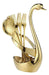 AnSaw Decorative Swan Base Holder with 10 Gold Leaf Coffee Spoons 1