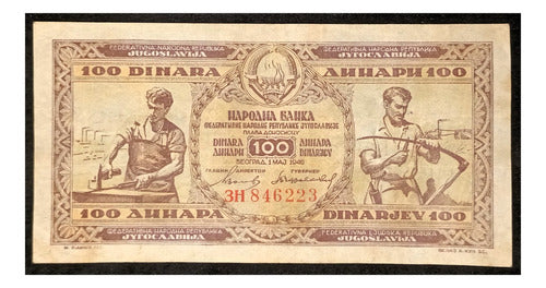 Yugoslavia 100 Dinares 1940 Exc Pick 65 Segunda Guerra 0