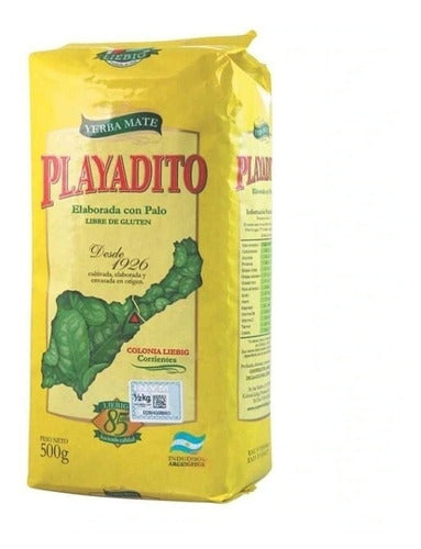 Playadito Yerba Mate with Stems 500g x 8 Units 0