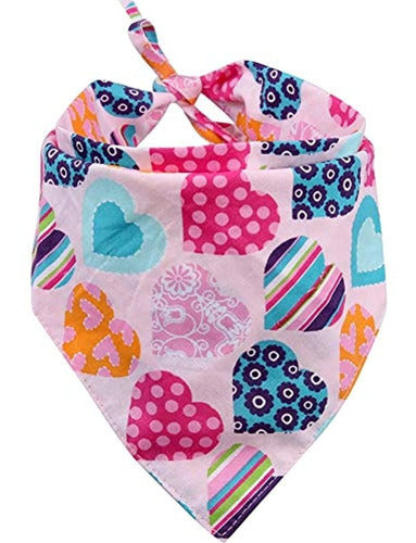 Kzhareen Dia De San Valentin Perro Bandana Triangulo Reve 0