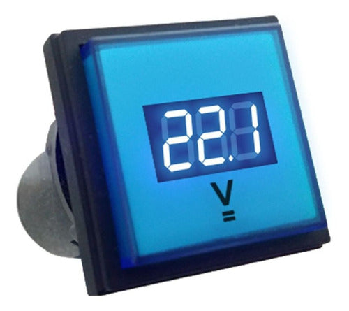 Mini Voltmeter BAW Digital 30x30mm Diameter 22mm 5-30Vdc 0