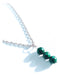 100% Natural Stone Necklace - 3 Malachite Sphere Pendant 0