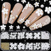 Tyemp 3D Flower Nail Art Charms, 250pcs White Flowers Nail Rhinestones Kit 1