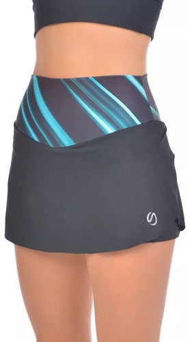 Sixzero Short Pollera Tenis Negra Azul 0